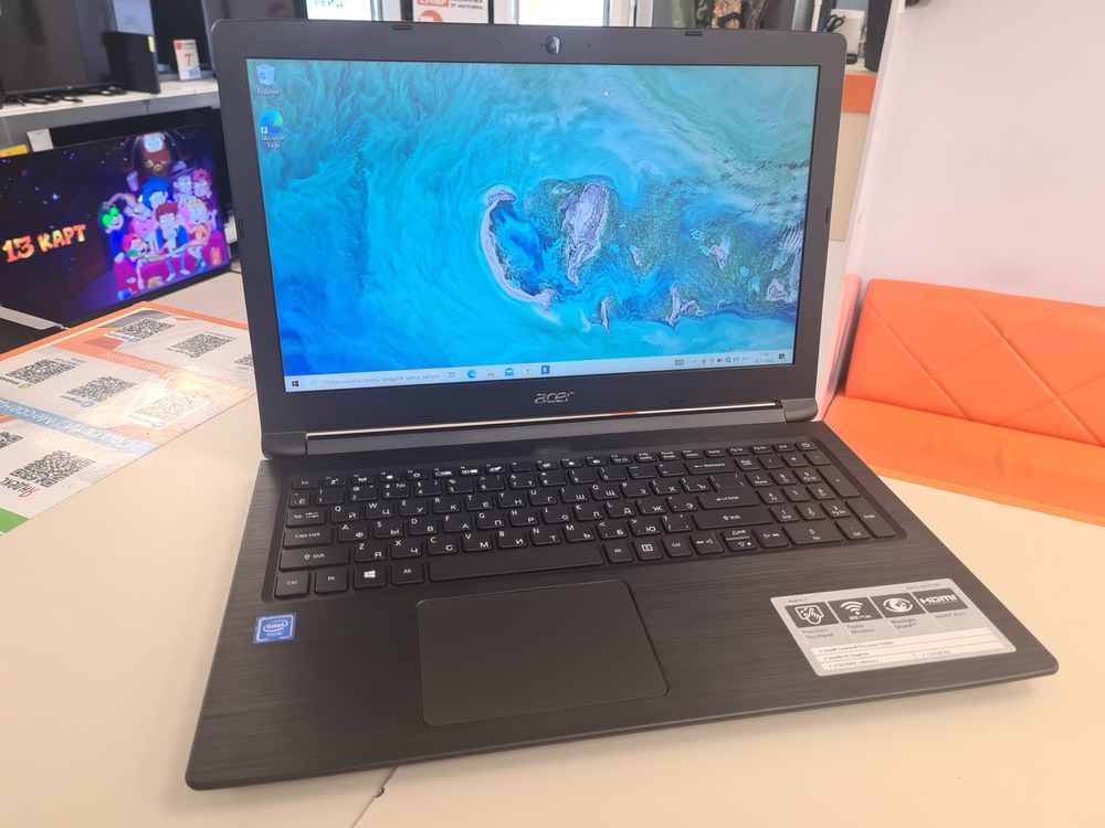 Ноутбук Acer Aspire 3 A315-33-C12U; Celeron N3060, HD Graphics, 4 Гб, 120 Гб, Нет