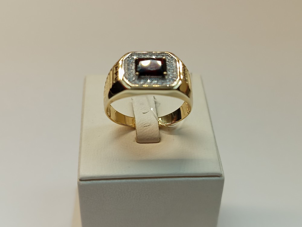 КОЛЬЦО ПЕЧАТКА с камнями (Au 585)