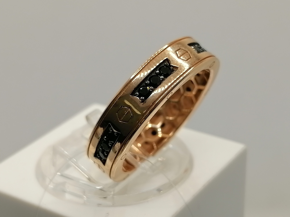 КОЛЬЦО ПЕЧАТКА с камнями (Au 585)