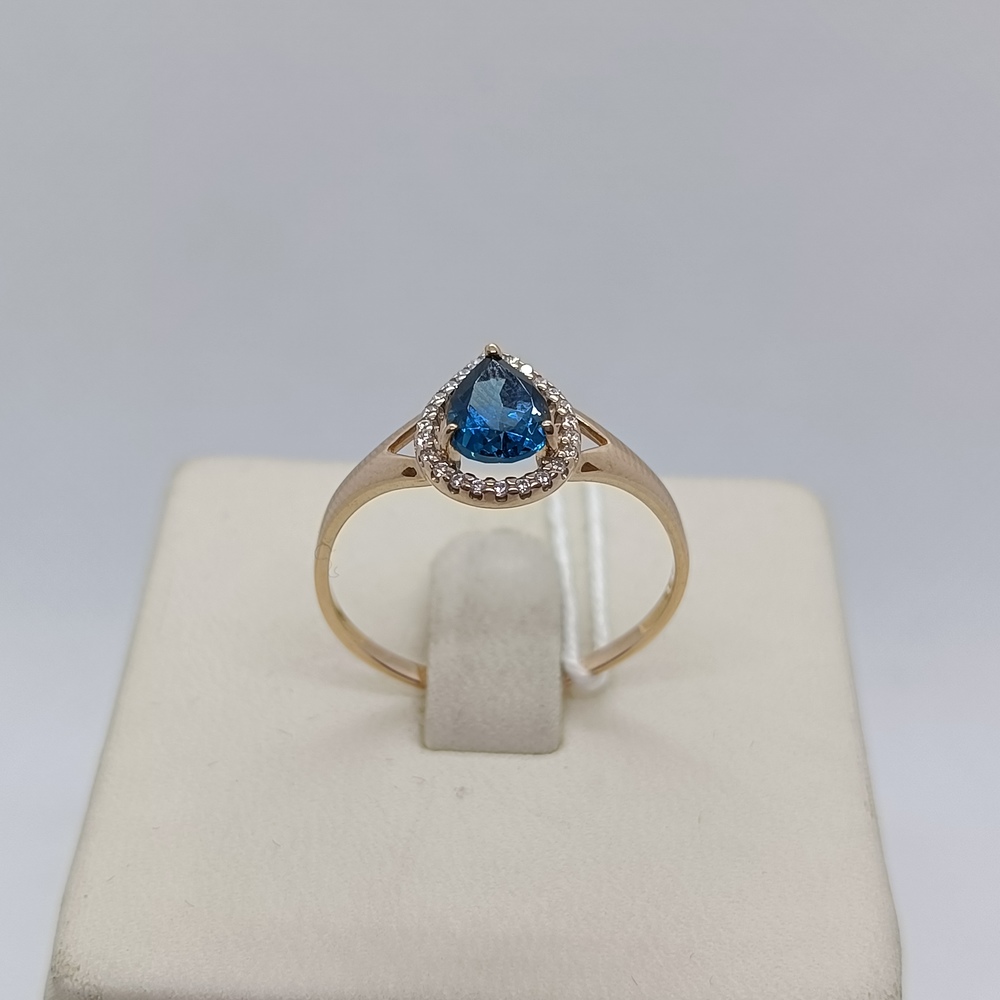 КОЛЬЦО С КАМНЯМИ (Au 585)