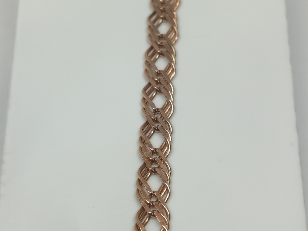 БРАСЛЕТ ПОЛНОВЕСНЫЙ Ромб тройной Au 585