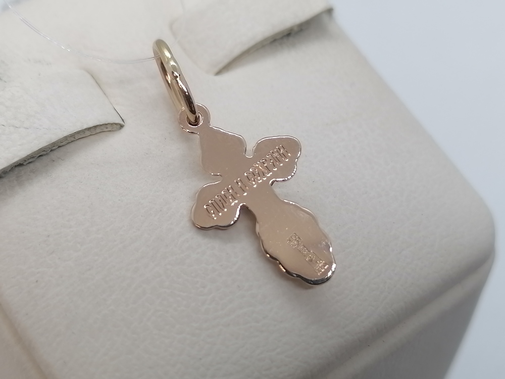 ПОДВЕСКА КРЕСТ без камня (Au 585)