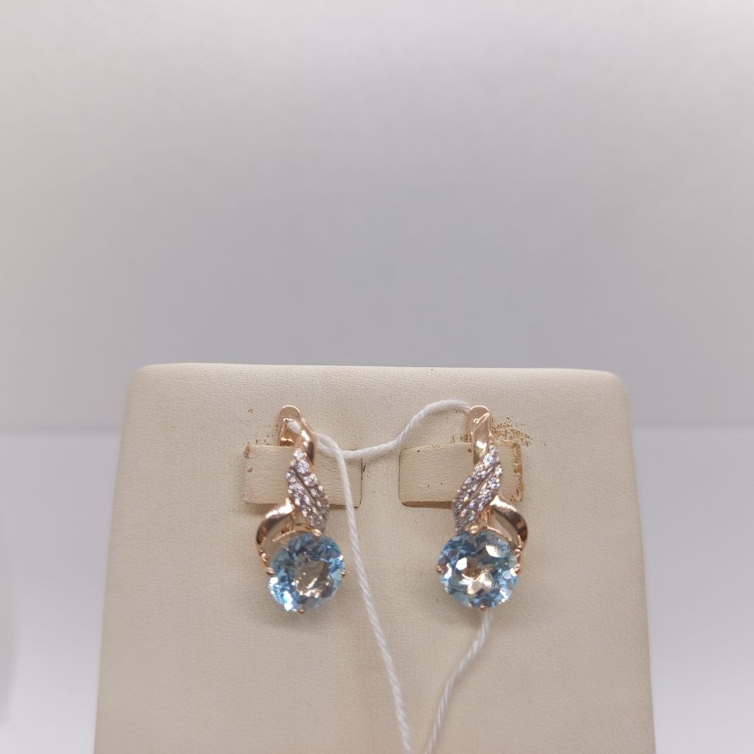 СЕРЬГИ С КАМНЯМИ (Au 585)