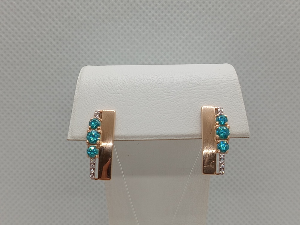 СЕРЬГИ С КАМНЯМИ (Au 585)