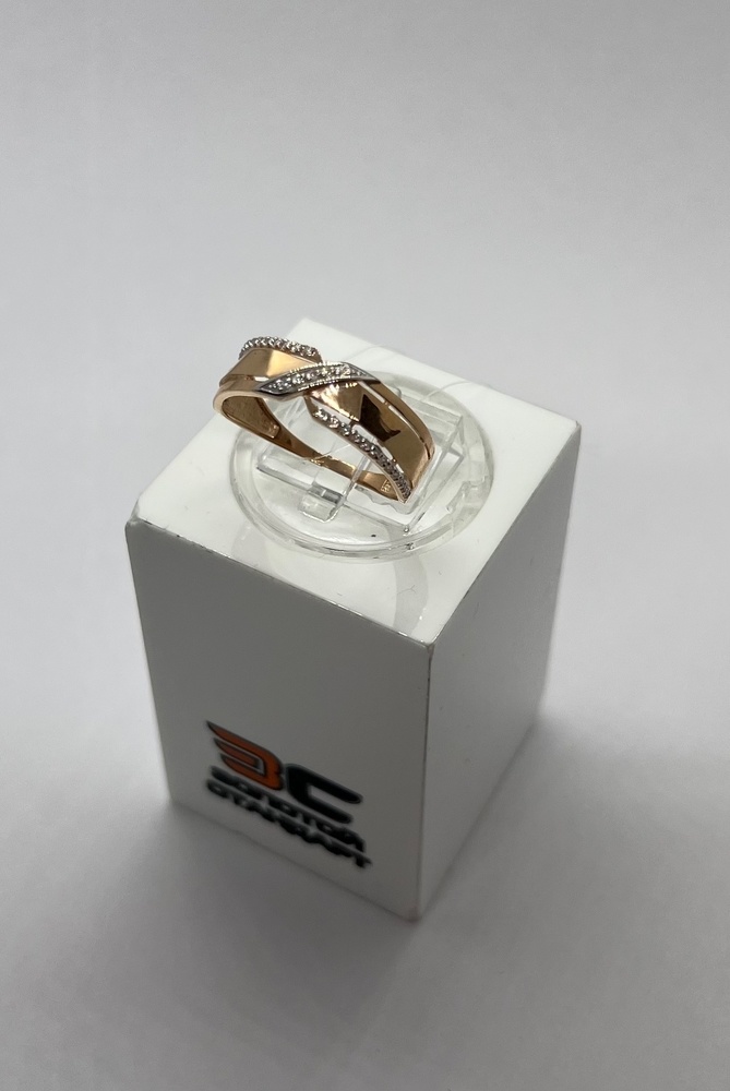 КОЛЬЦО С КАМНЯМИ (Au 585)