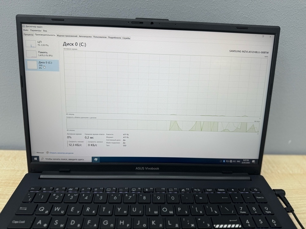 Ноутбук ASUS; Ryzen 5 7520U, Radeon Graphics, 16 Гб, 480 Гб, Нет