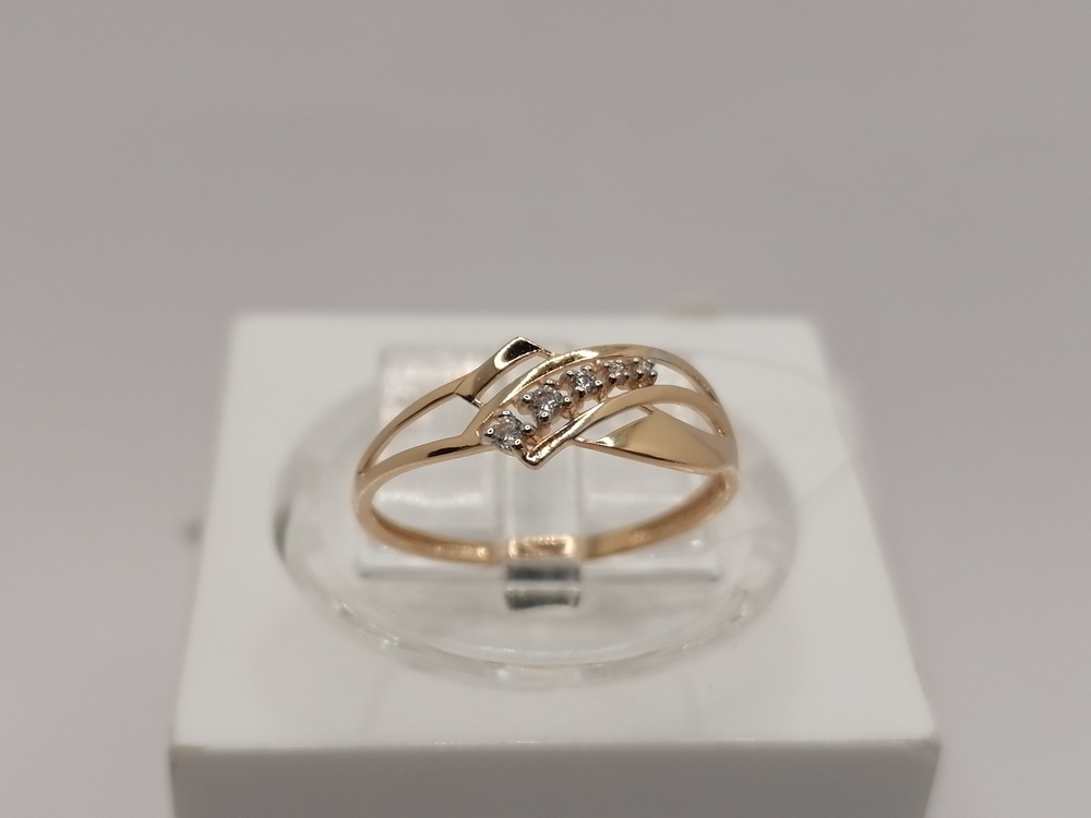 КОЛЬЦО С КАМНЯМИ (Au 585)