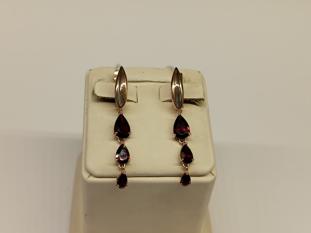 СКМИ585 СЕРЬГИ С КАМНЯМИ (Au 585)