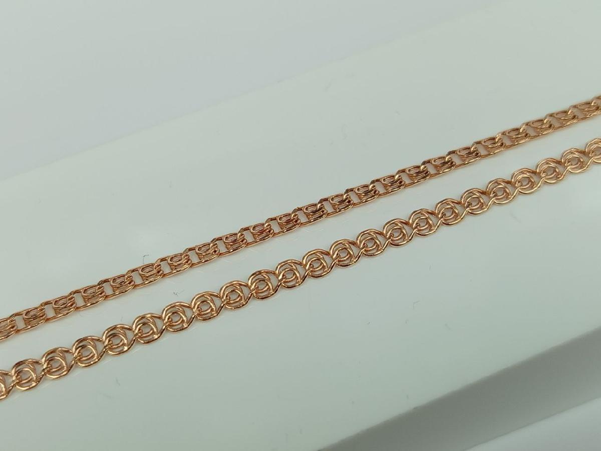 ЦЕПЬ ПУСТОТЕЛАЯ Ромб двойной (Au 585)