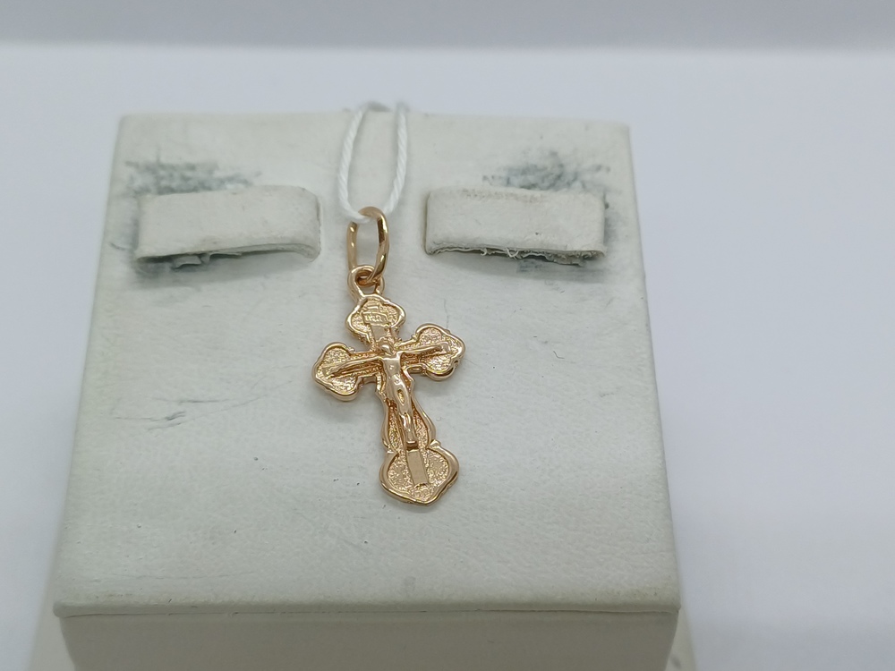 ПОДВЕСКА КРЕСТ БЕЗ КАМНЯ (Au 585)