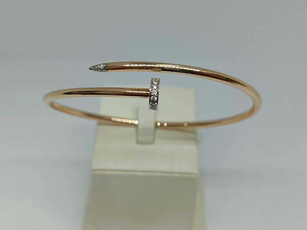 070029 БРАСЛЕТ ЖЕСТКИЙ с камнями (Au 585)