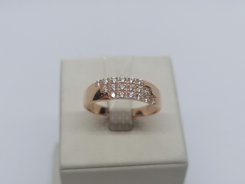 КОЛЬЦО С КАМНЯМИ (Au 585)