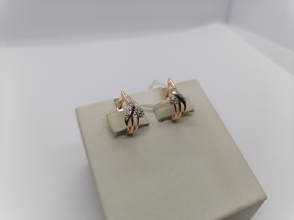 СКМИ585 СЕРЬГИ С КАМНЯМИ (Au 585)