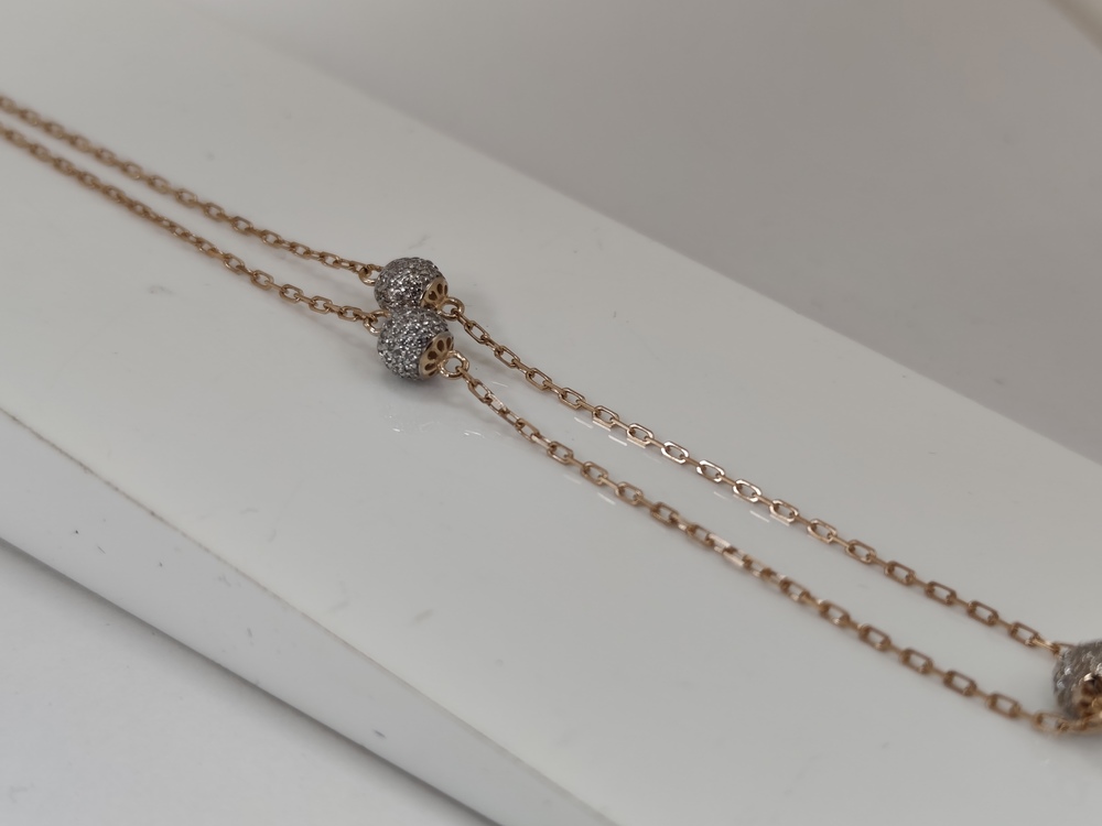 КОЛЬЕ С КАМНЯМИ (Au 585)