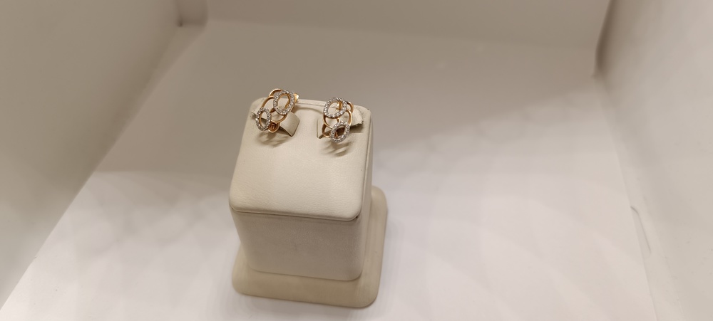 СКМИ585 СЕРЬГИ С КАМНЯМИ (Au 585)