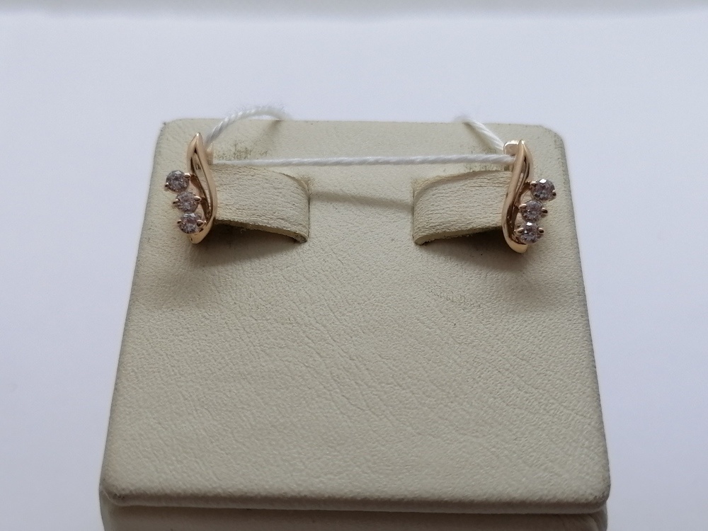 СКМИ585 СЕРЬГИ С КАМНЯМИ (Au 585)