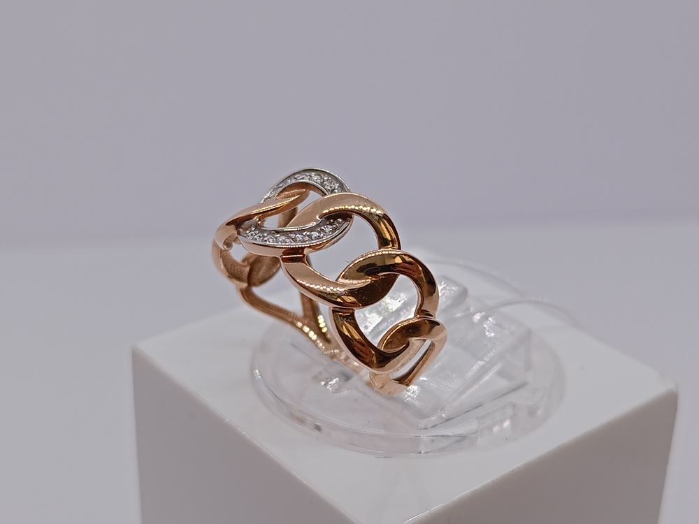 КОЛЬЦО С КАМНЯМИ (Au 585)