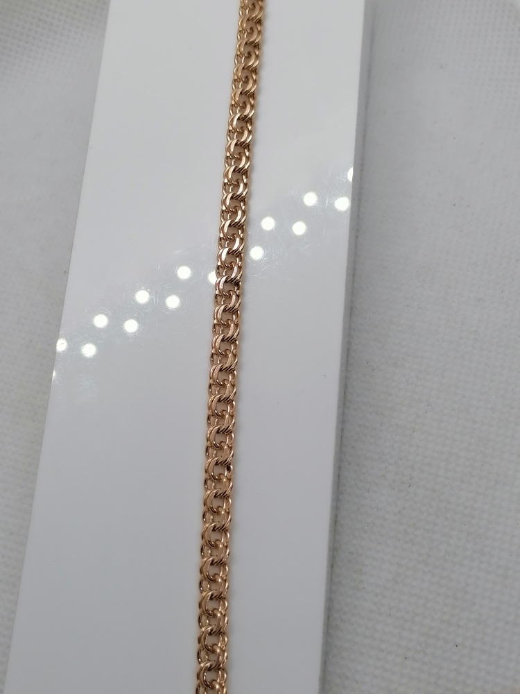 БЛБ585 БРАСЛЕТ ПОЛНОВЕСНЫЙ Бисмарк (Au 585)