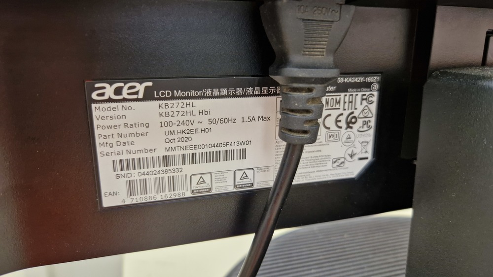 Монитор Acer KB272HLH