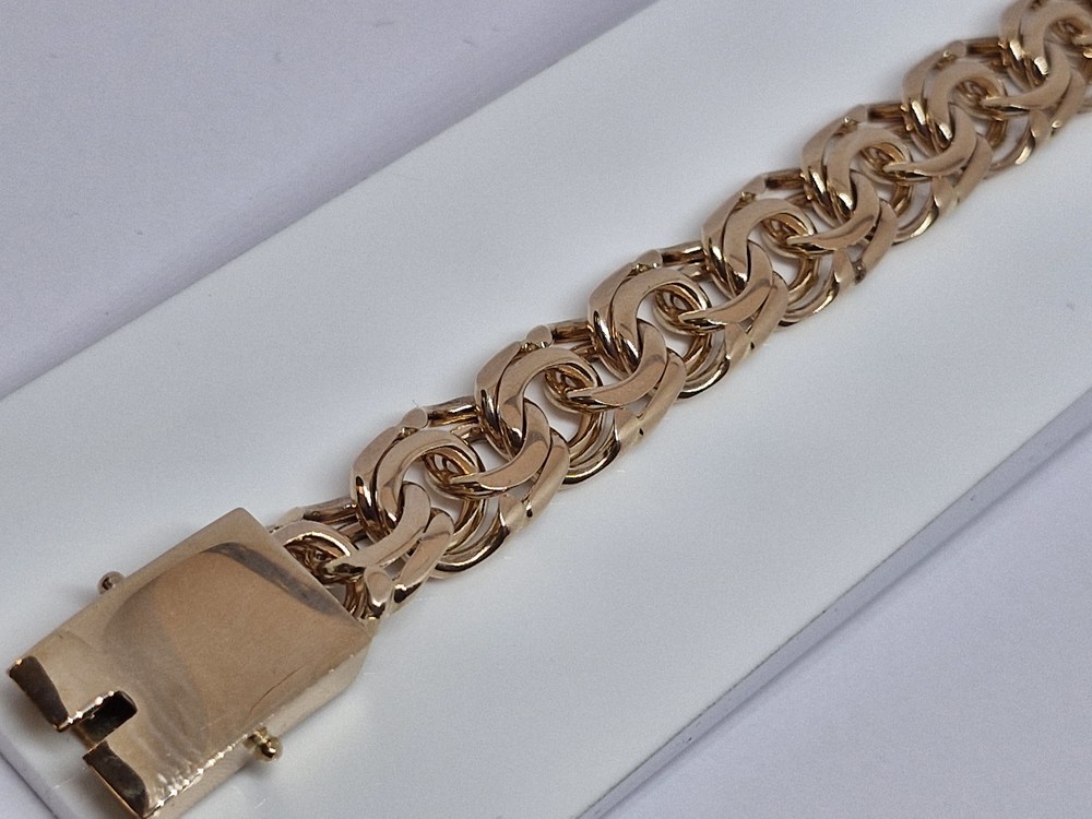 БЛБ585 БРАСЛЕТ ПОЛНОВЕСНЫЙ Бисмарк (Au 585)