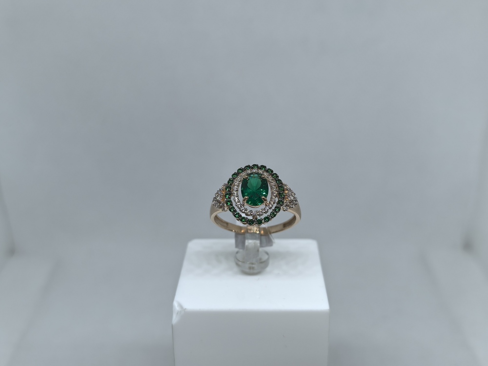 КОЛЬЦО С КАМНЯМИ (Au 585)