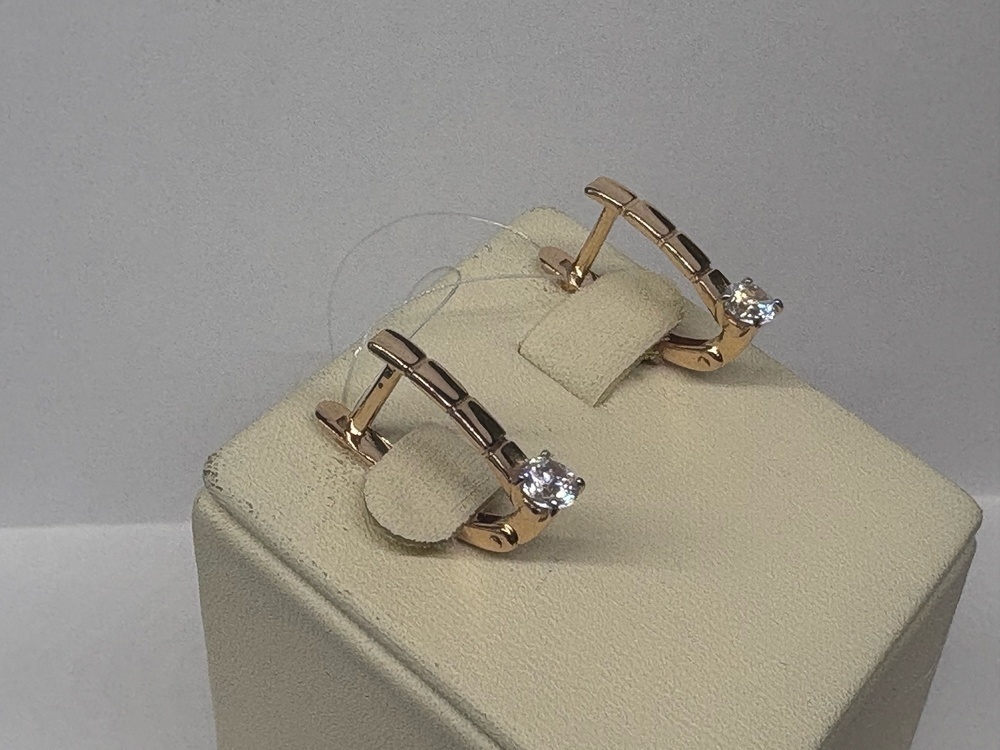 СЕРЬГИ С КАМНЕМ (Au 585)