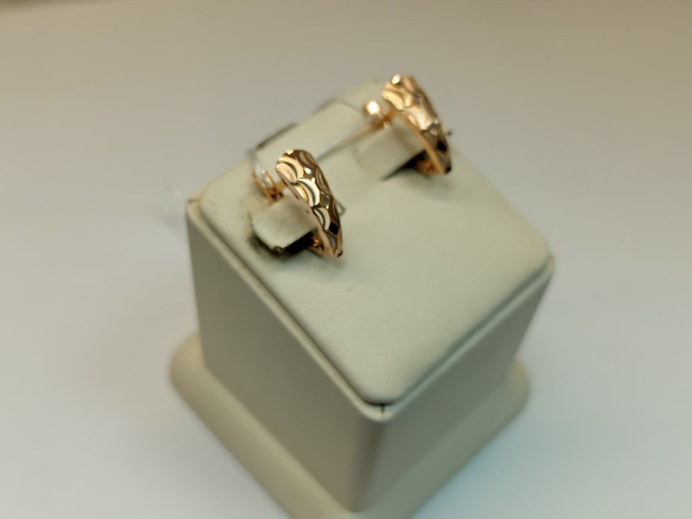 СБКМ585 СЕРЬГИ БЕЗ КАМНЯ (Au 585)