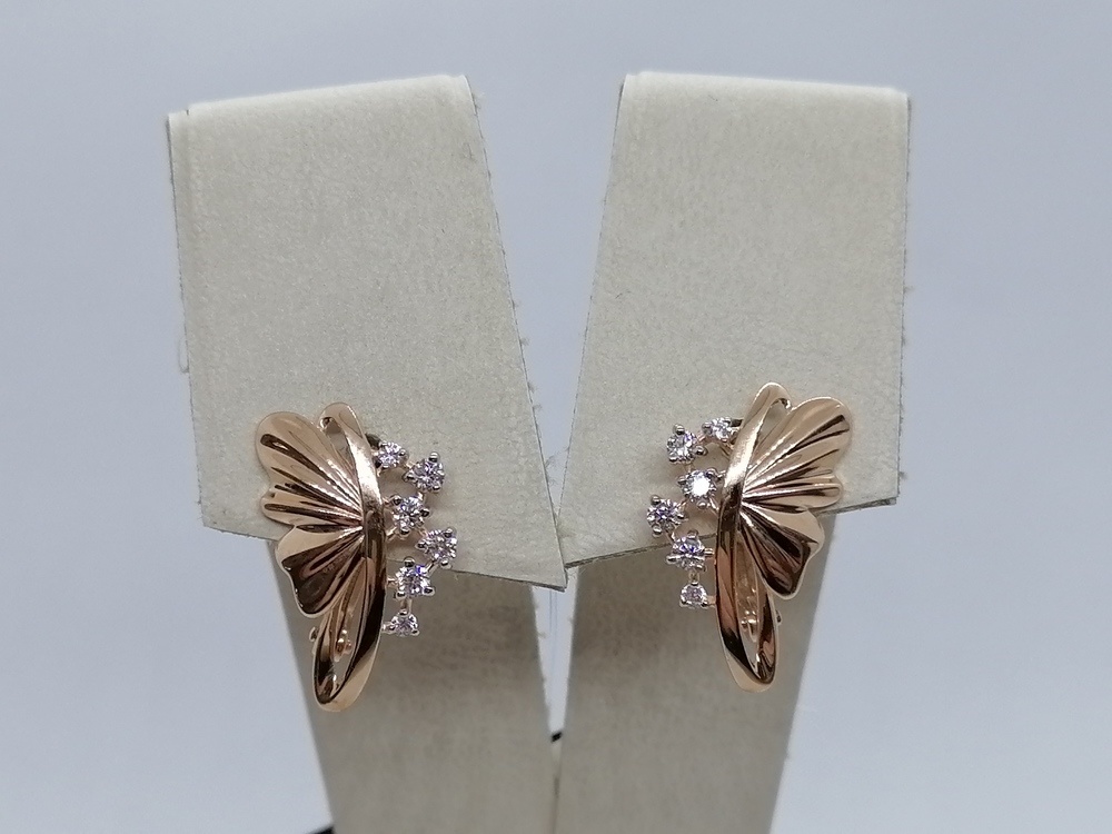 016722-1102 СЕРЬГИ С КАМНЯМИ (Au 585)