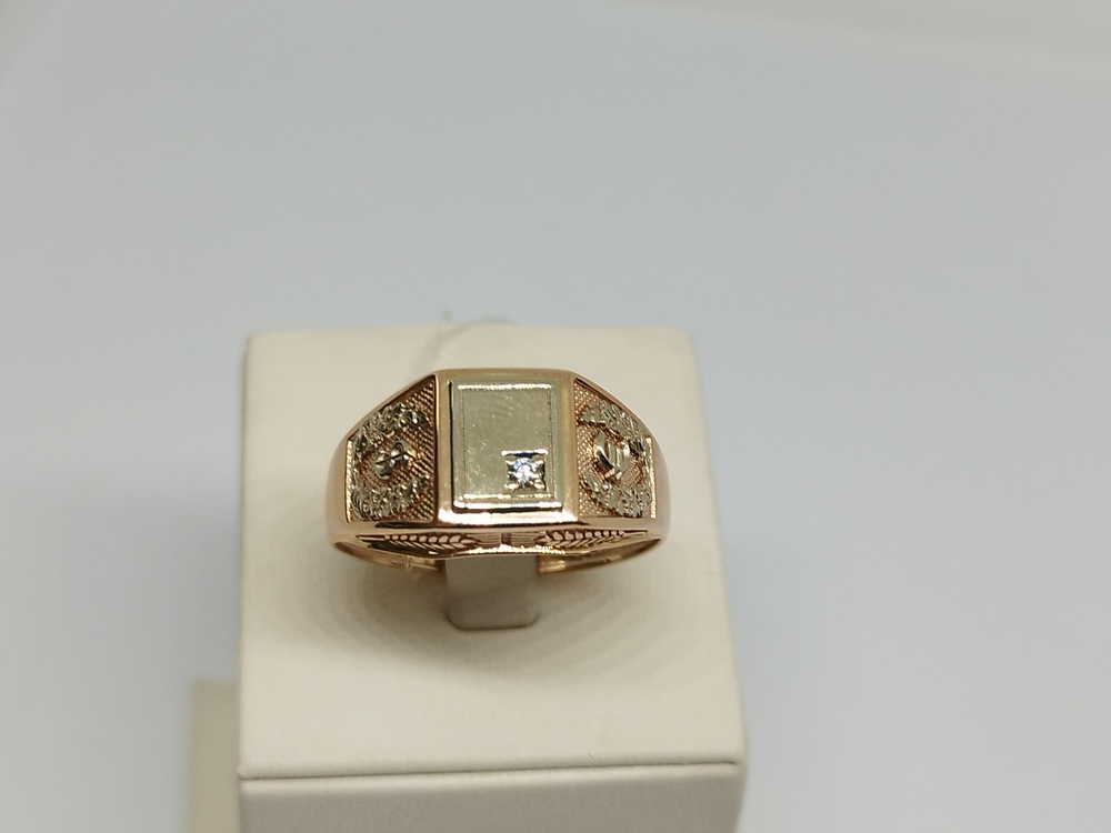 31-0334 КОЛЬЦО ПЕЧАТКА Бриллиант (Au 585)