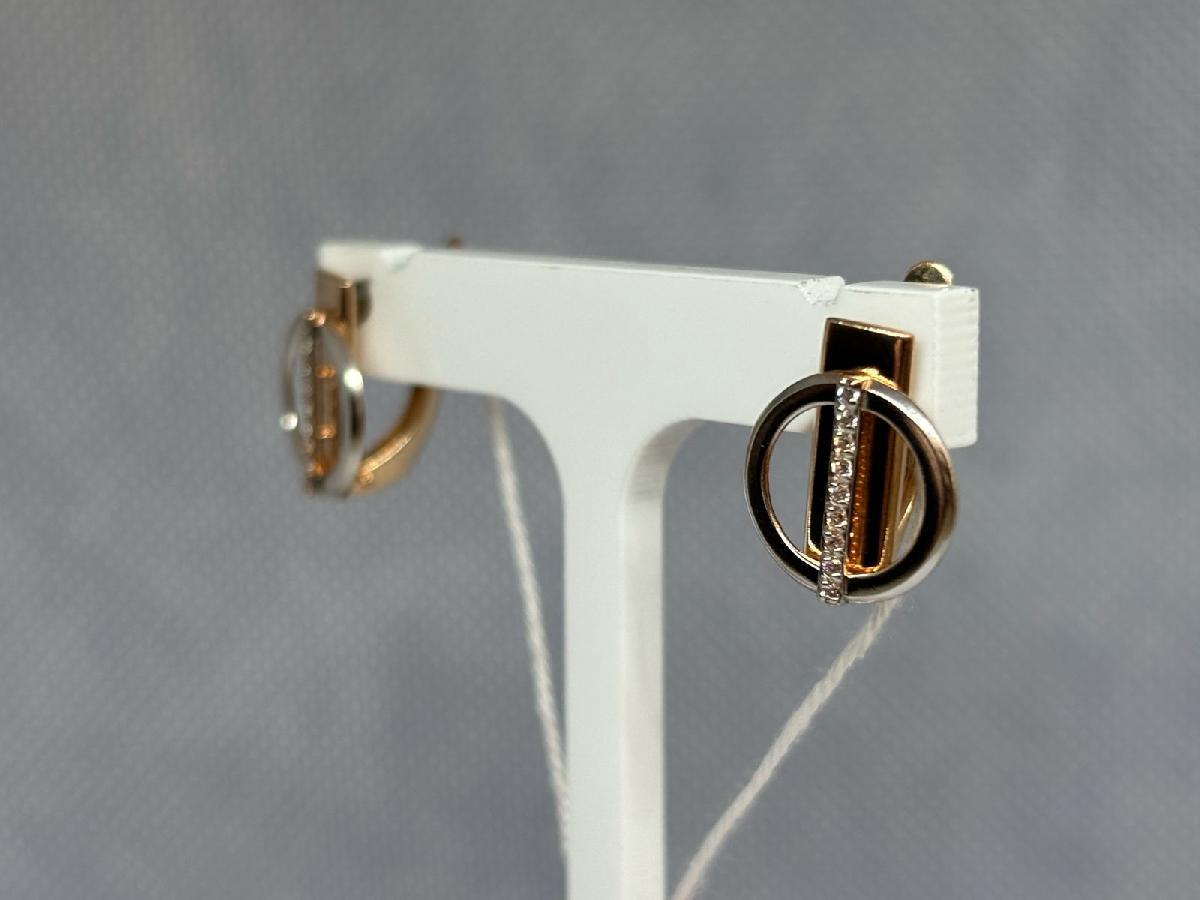 СКМИ585 СЕРЬГИ С КАМНЯМИ (Au 585)