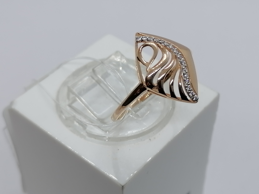 КОЛЬЦО С КАМНЯМИ (Au 585)