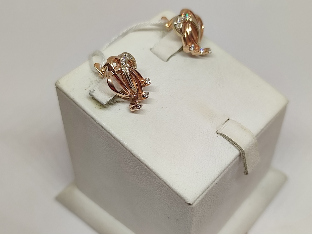 СКМИ585 СЕРЬГИ С КАМНЯМИ (Au 585)