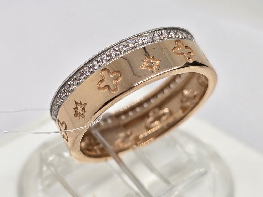 КОЛЬЦО С КАМНЯМИ (Au 585)