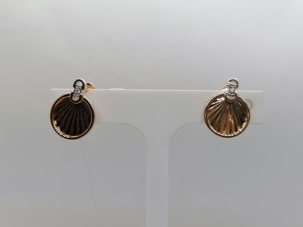 СЕРЬГИ ПУСЕТЫ с камнем (Au 585)