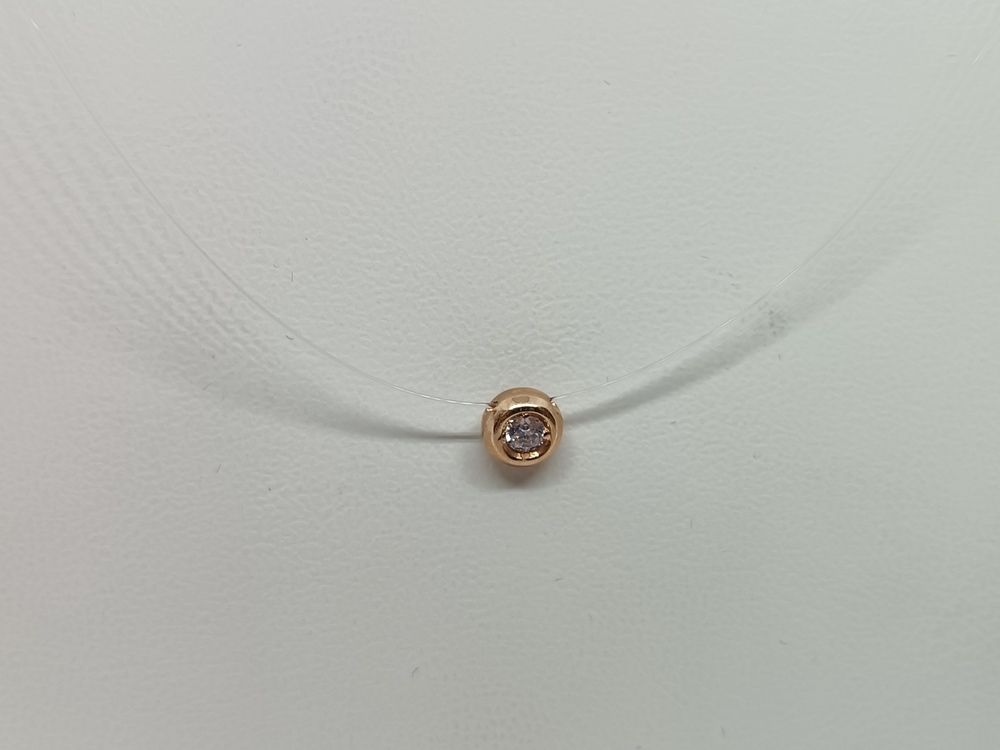 КОЛЬЕ НА ЛЕСКЕ с камнем (Au 585)