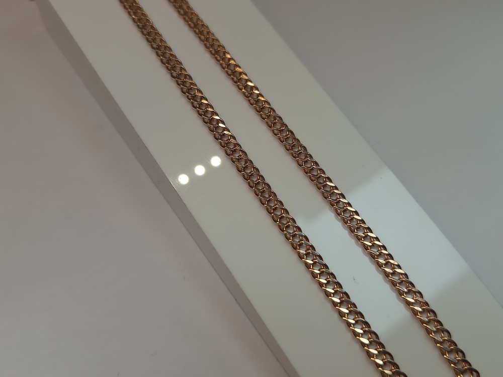 ЦЕПЬ ПУСТОТЕЛАЯ Ромб двойной (Au 585)