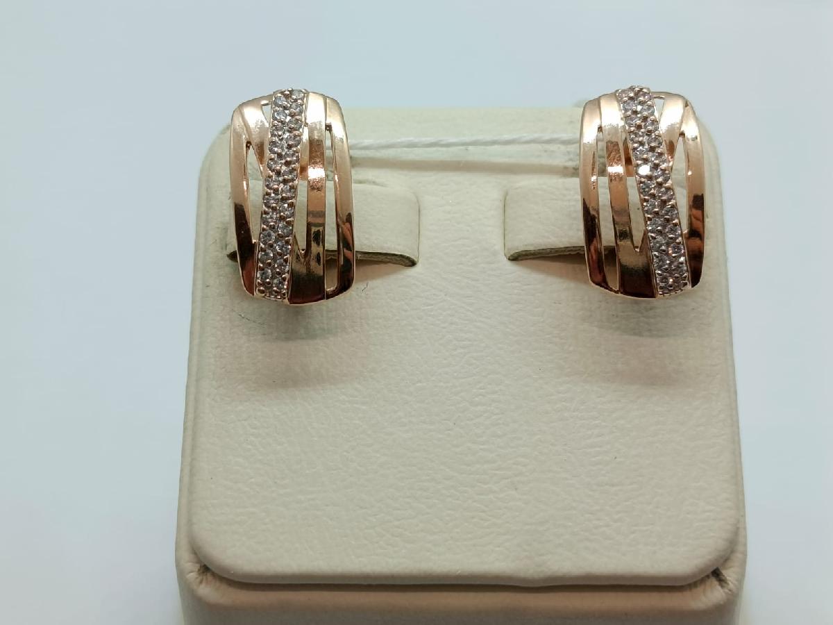 СКМИ585 СЕРЬГИ С КАМНЯМИ (Au 585)