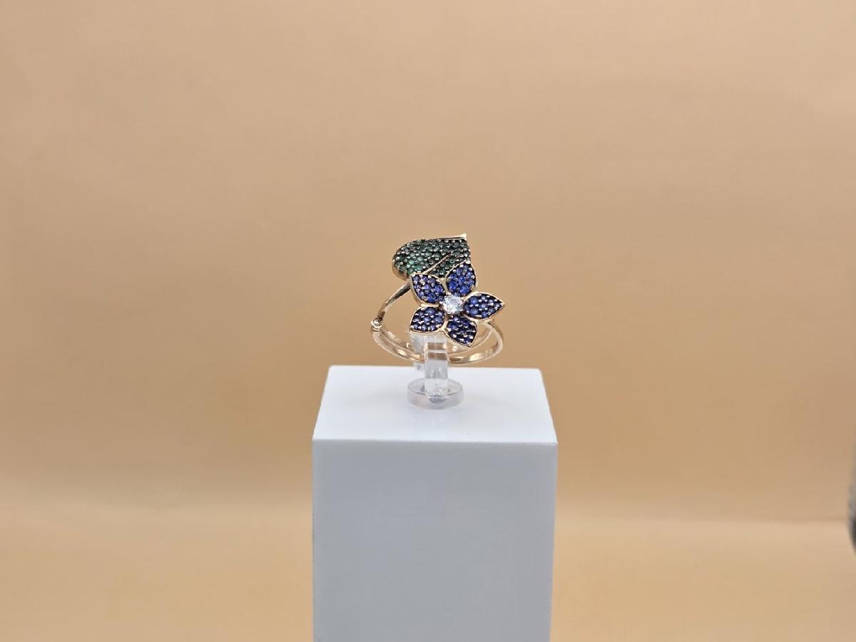 КОЛКМИ585 КОЛЬЦО С КАМНЯМИ (Au 585)