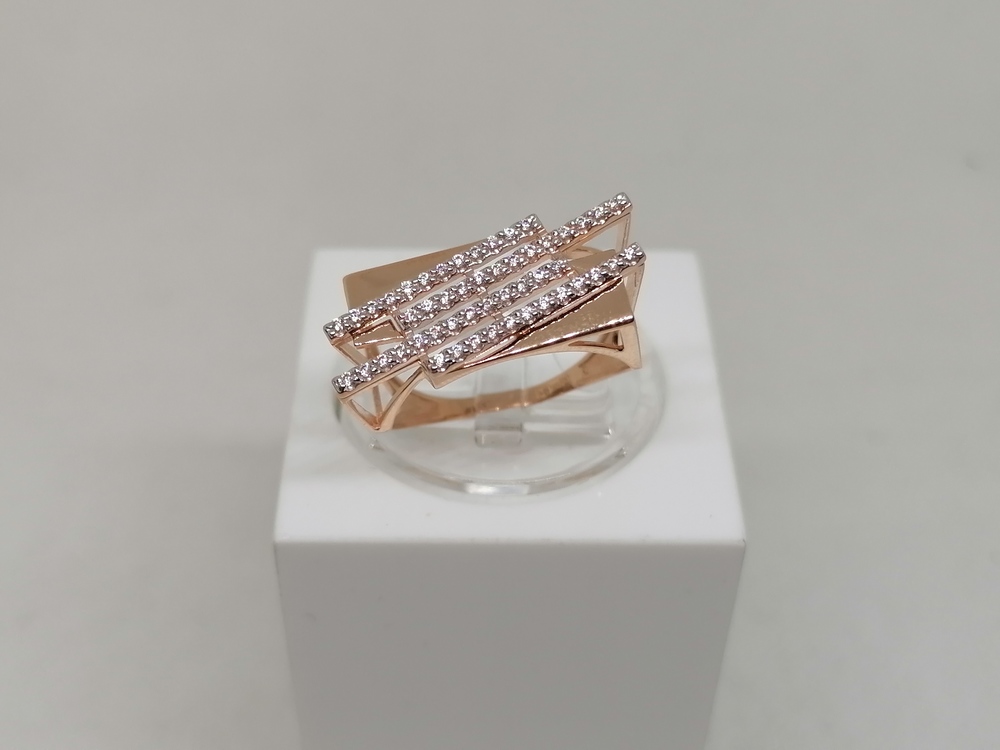 КОЛЬЦО С КАМНЯМИ (Au 585)