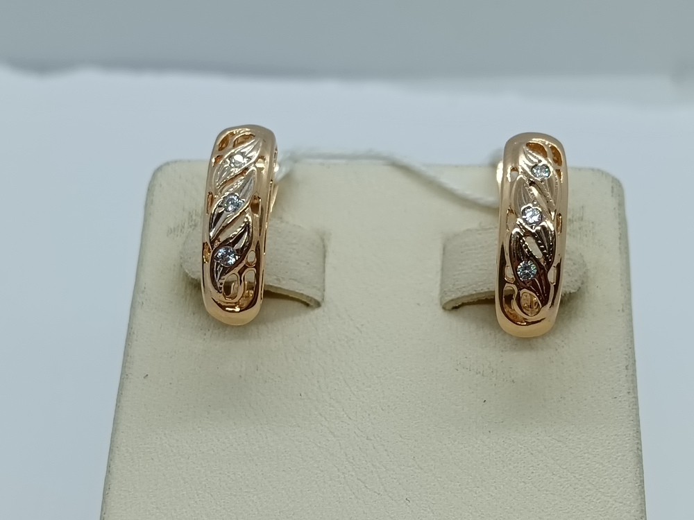 СКМИ585 СЕРЬГИ С КАМНЯМИ (Au 585)