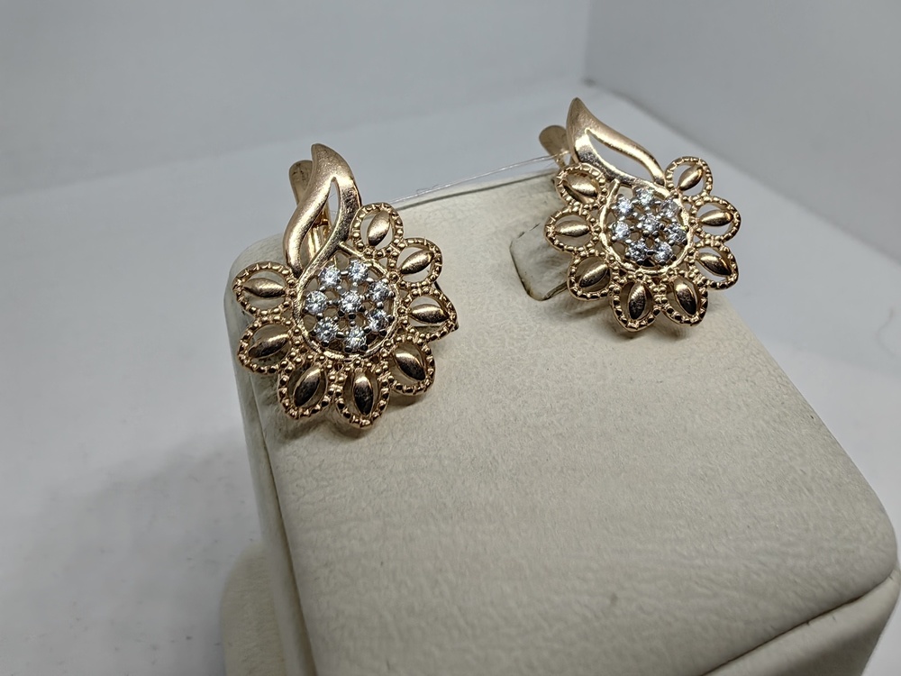 СЕРЬГИ С КАМНЯМИ (Au 585)