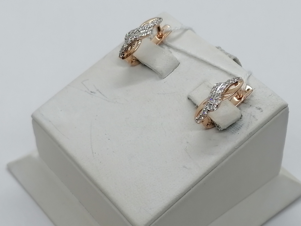 СКМИ585 СЕРЬГИ С КАМНЯМИ (Au 585)