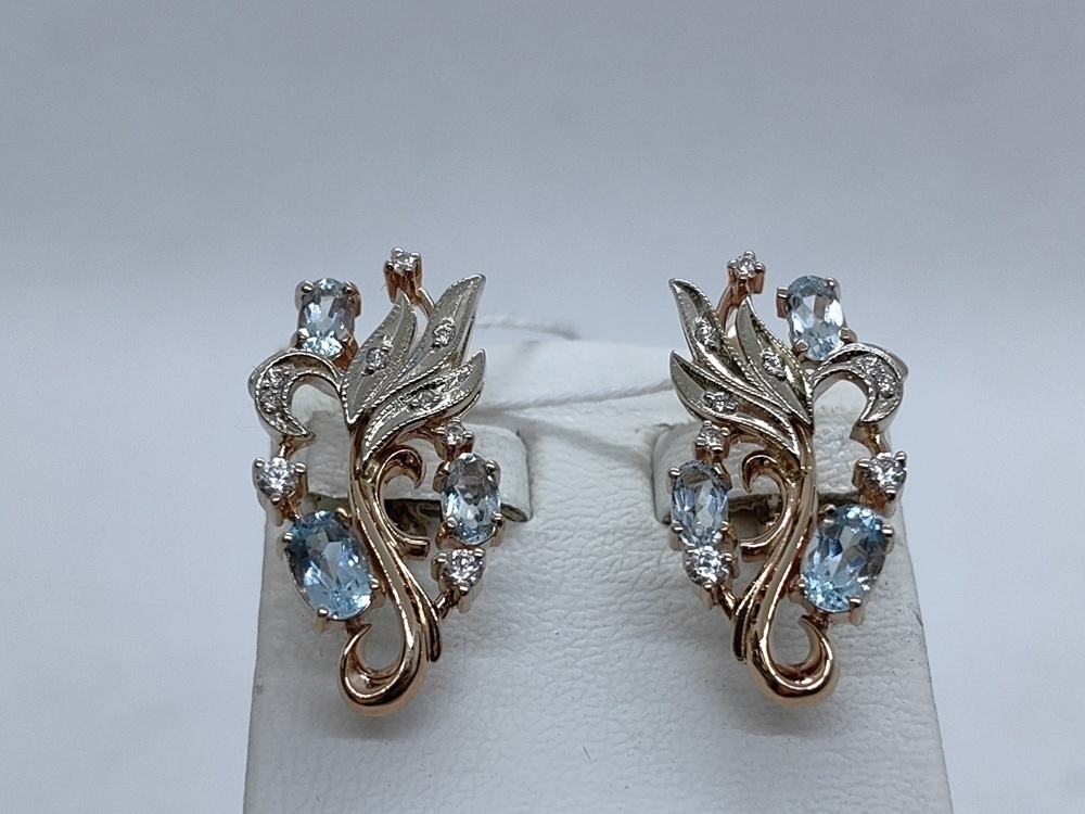 СЕРЬГИ С КАМНЯМИ (Au 585)