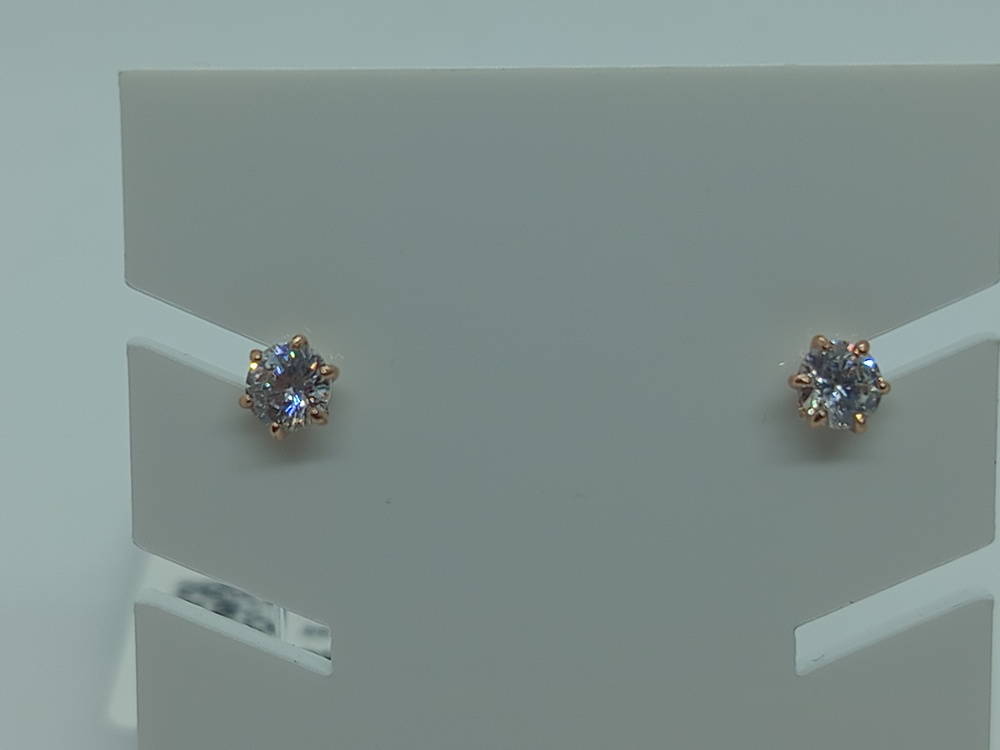 СЕРЬГИ ПУСЕТЫ с камнем (Au 585)