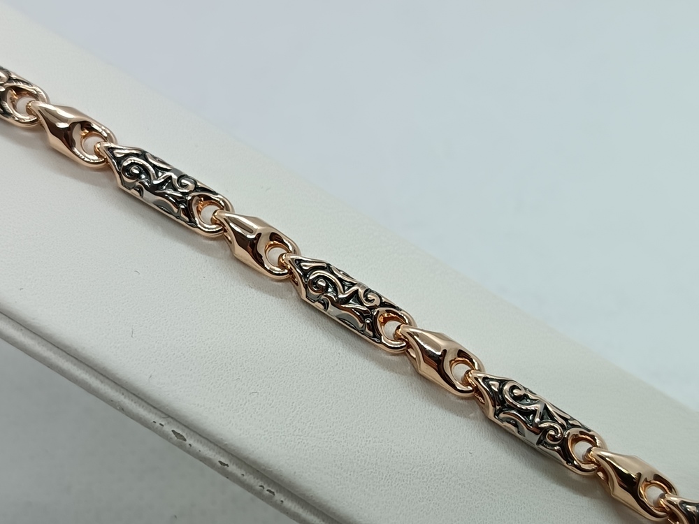 БРАСЛЕТ ПУСТОТЕЛЫЙ Фантазия (Au 585)