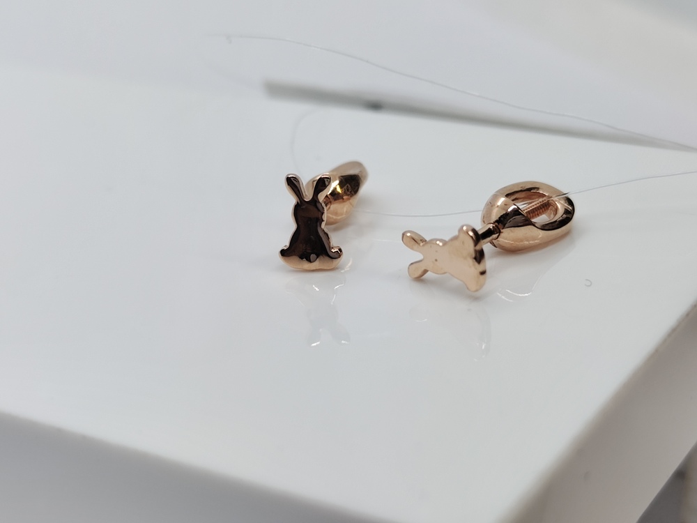 СЕРЬГИ ПУСЕТЫ без камня (Au 585)