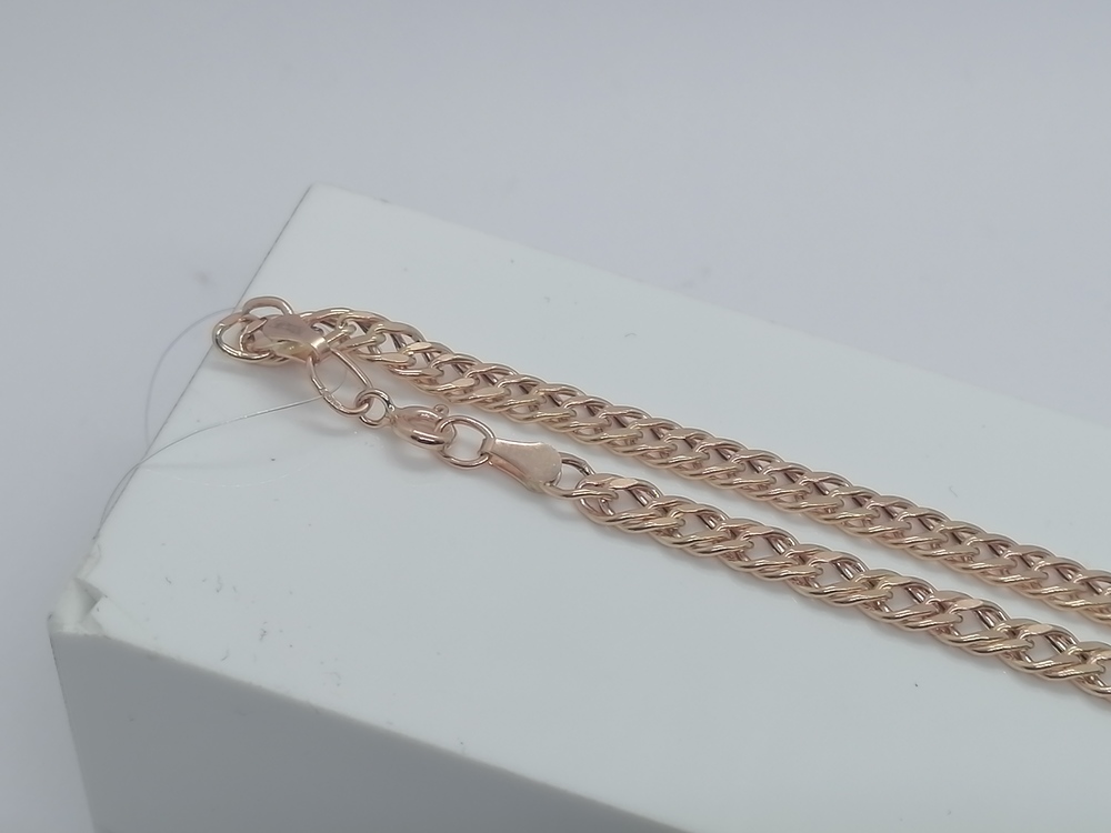 8080154П-55 ЦЕПЬ ПУСТОТЕЛАЯ Ромб двойной (Au 585)