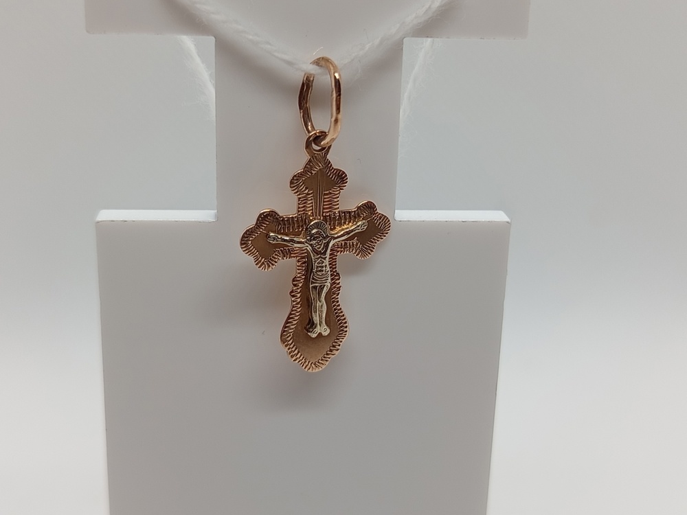 ПОДВЕСКА КРЕСТ БЕЗ КАМНЯ (Au 585)