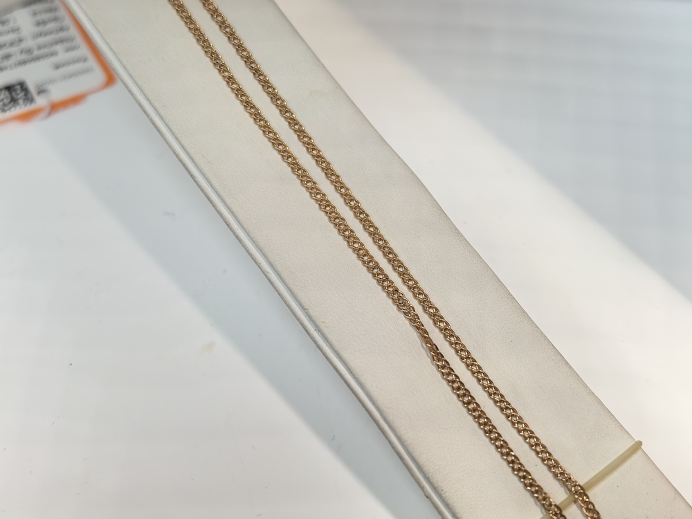 ЦЕПЬ ПУСТОТЕЛАЯ Ромб двойной (Au 585)