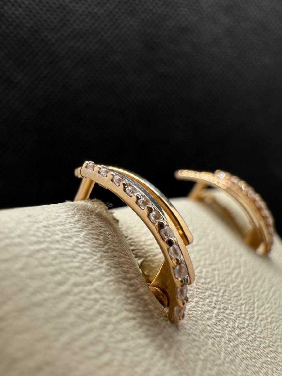 СКМИ585 СЕРЬГИ С КАМНЯМИ (Au 585)